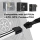 thumbnail image 4 of Sst-Pp07E-Pcibw Cable De Extensión De Funda Blanca Y Negra De 6 + 2 Pines, Peine De Cable Negro De 18Awg X 4, 4 of 5