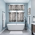 thumbnail image 3 of Misty Forest Kitchen Curtains Sets for Windows 36 Inch Length, Pine Trees Elk Vintage Pastoral Gray Rod Pocket Window Treatments Tier Curtains and Valances Set for Bedroom/Bathroom, 3 of 8
