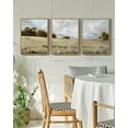 thumbnail image 5 of Retro 11x14in3pcs Natural Framed Landscape Wall Art Large Grassland Wall Prints Classic Vintage Farmhouse Wall Decor for Living Room Bedroom, 5 of 7
