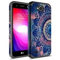 LG X Power 2 Case, LG Fiesta LTE Case, LG K10 Power Case, KAESAR Hybrid Dual Layer Shockproof Hard Cover Graphic Fashion Cute Colorful Silicone Skin Case for LG LV7 - Mandala