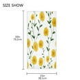 thumbnail image 3 of Bath Towel Single-Sided Printed Highly Absorbent Soft Quick Towel for Bathroom Spa Gym & Sports Yellow Daisies Green Stems, 3 of 5