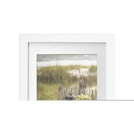 Mainstays Museum 14" x 18" Matted to 11" x 14" Picture Frame, White