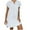 White, variant on AOOCHASLIY Clarance Dresses for Women 2022Women Short Sleeve V-Neck Casual Hot Vacation Solid Color Mini Shift Dress