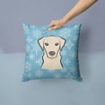 thumbnail image 2 of Winter Snowflake Dog Face Design Fabric Decorative Pillow, 2 of 4