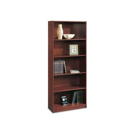 sauder five shelf bookcase classic cherry finish sauder five shelf bookcase classic cherry finish