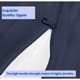 thumbnail image 2 of Queen Size Zipper Fitted Sheet 1 Piece - 16" Deep Pocket - 100% Microfiber - Soft and Comfortable - 3 Side Zipper – Navy Blue, 2 of 6