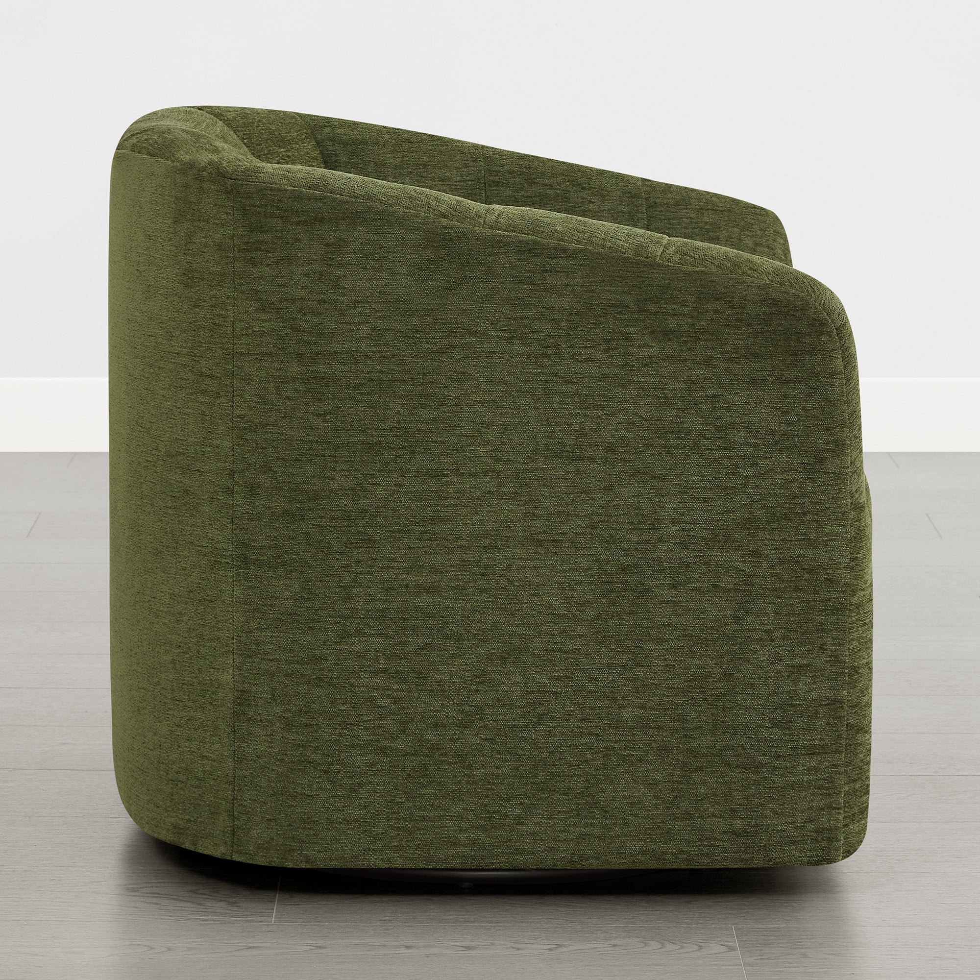 Spruce & Spring Swivel Accent Chair for Living Room, Barrel Armchair for Bedroom Reading Nook, Green