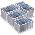 thumbnail image 1 of Caja de almacenamiento de jeans, organizador de guardarropa de 4 piezas, cajas de almacenamiento de jeans, caja de separación de malla Cajón de ropa, para pantalones, jeans, suéteres, camisetas, panta, 1 of 5