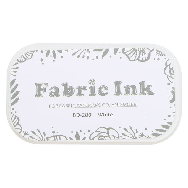 Uxcell Stamp Ink Pad, 2.2x3.7 Inch White Washable Craft Finger Stamps Pad for Paper Wood Fabric Inkpad DIY Card Making