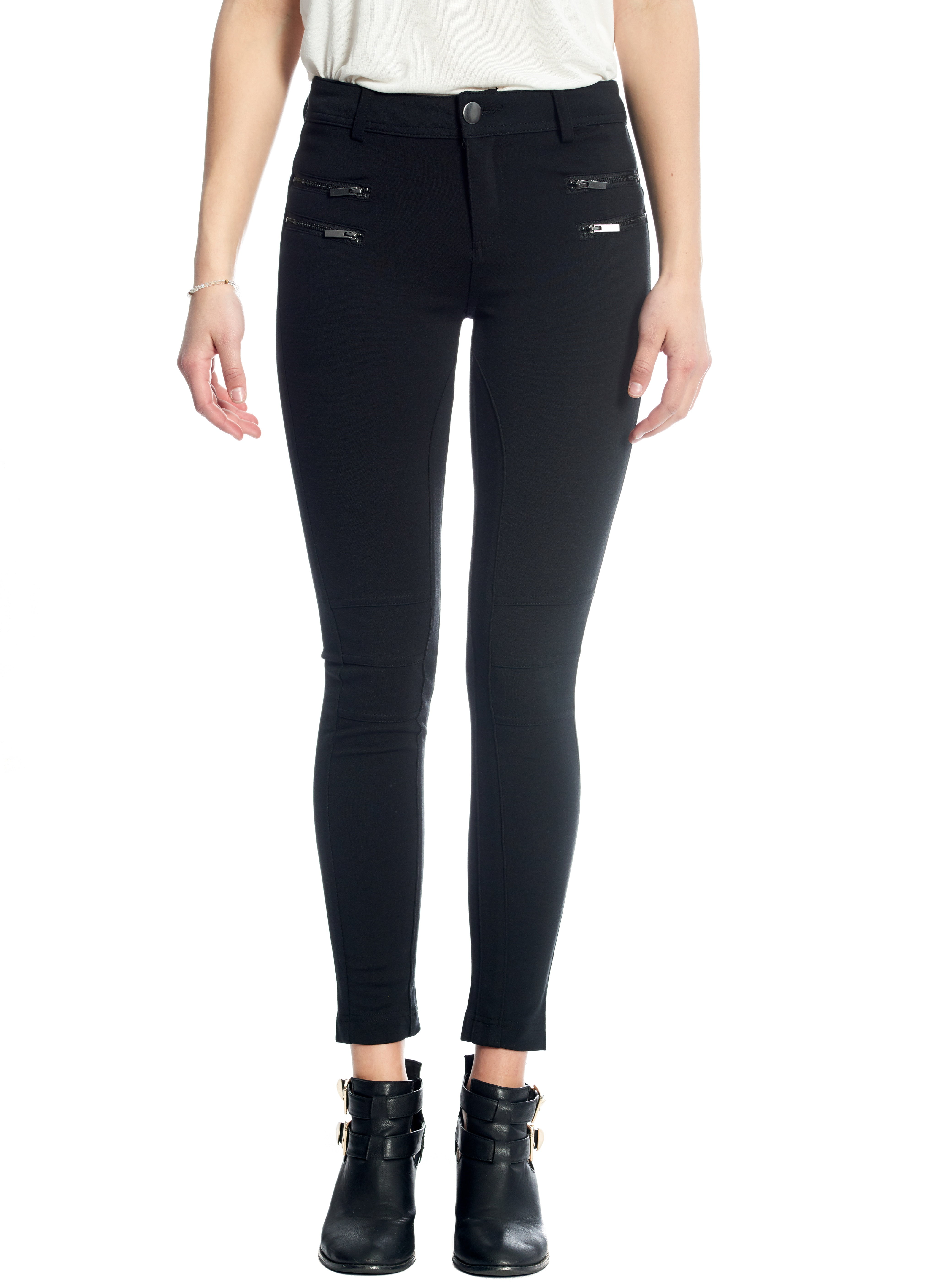 Glamsia Women's Slim Fit Ponte Pant Leggings, Skinny Pant, with Back