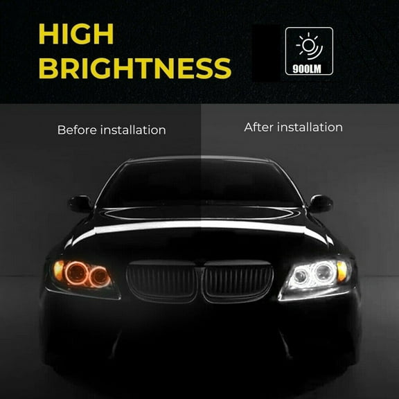 2Pcs Angel Eyes Halo Ring LED Marker Light Bulbs 6500K White For BMW 3 E90 E91