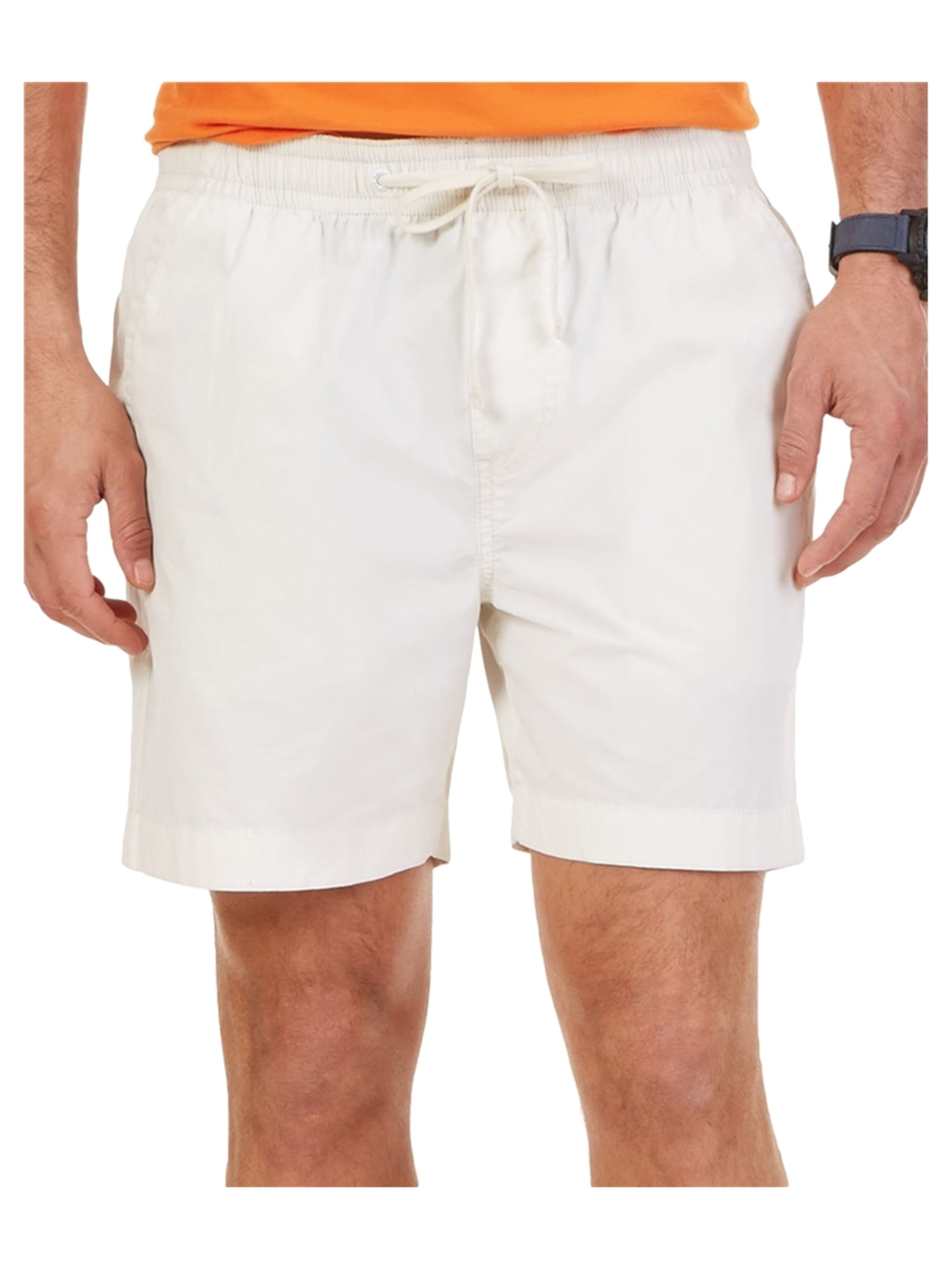 Nautica Mens Elastic Drawstring Casual Walking Shorts marshmallow M