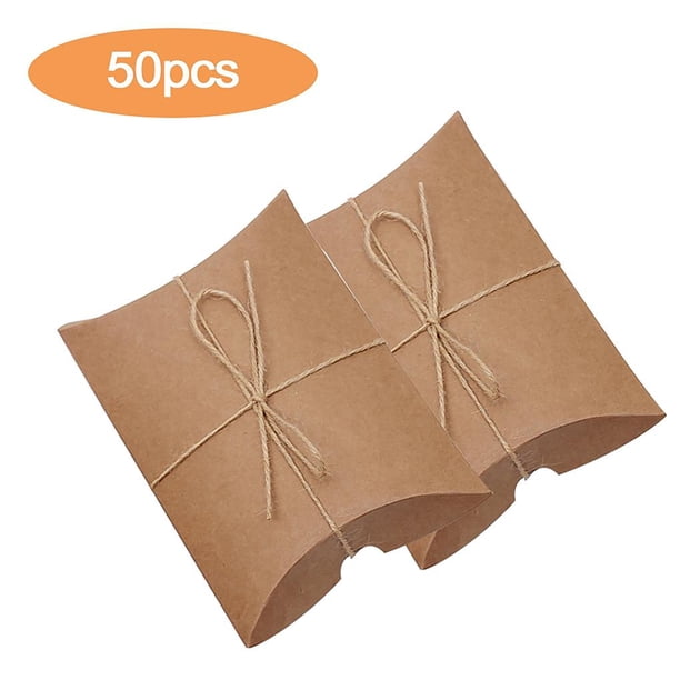 Yuarrent 50 Uds. De papel Kraft Vintage, caja de golosinas de Chocolate, regalo para boda, regalo, banquete, fiesta de cumpleaños Almacenamiento y organización del hogar No.1 Yuarrent HA023947-01
