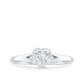 thumbnail image 4 of Certified Half Carat Heart Lab Grown Diamond Proposal Ring, EF-VS Grade - Ready to Gift, 18K White Gold, US 13.00, 4 of 8