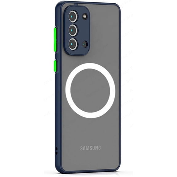 Galaxy Note 20 Case Magnetic [Support Magsafe Charger] Wireless Anti-Scratch Shockproof Matte Clear Full Camera Protection Slim Thin Phone Cover Case for Samsung Galaxy Note 20 5G-Blue