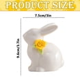 thumbnail image 3 of XJGHHSY Mini Ceramic Rabbit Figurine,Porcelain Easter Bunny Decorations for Home,Tabletop ornament,Tea Ceremony Pet,Z-White, 3 of 4