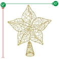 thumbnail image 2 of Ornativity Glittered Star Tree Topper - Christmas Gold Sparkle Wire Star Leafy Decoration, 2 of 6