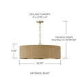 thumbnail image 3 of 450741KR-Capital Lighting-Donovan - 4 Light Chandelier In Artisan Style-11.25 Inches Tall and 30.75 Inches Wide-Black Stain/Matte Brass Finish, 3 of 6