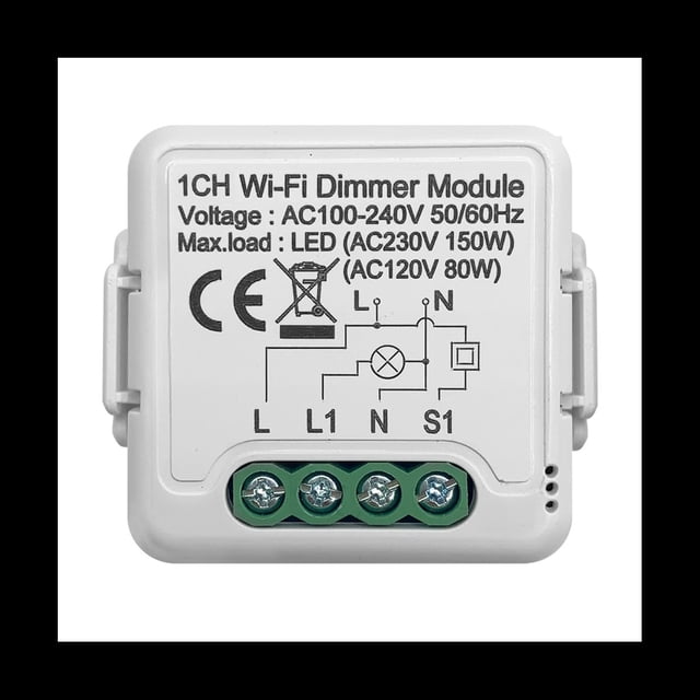 Tuya Wifi MóDulo de Interruptor de AtenuacióN Inteligente 10A Compatible con Control de 2 VíAs 1 Unidad Compatible con la AplicacióN Google Home Alexa Vida Inteligente