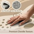 thumbnail image 6 of ODIKA 9'x12' Tan Beige Abstract Flowing Waves Handwoven Washable Area Rug Contemporary Swirl Motifs with Scattered Circle Non-Shedding, Easy Care for Master Suite, California King, Under Bed, 6 of 7