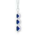 thumbnail image 2 of ANGARA Three Stone Lab Grown 1.6 Ct Blue Sapphire Journey Pendant for Women in 14K White Gold (Size-7mm) | September Birthstone, Anniversary, Jewelry Gift for Women | Lab-Grown Blue Sapphire Necklace, 2 of 8