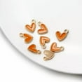 thumbnail image 1 of CUITING 10Pcs/Lot 9*10mm Small Colorful Alloy Heart Charms Cute Love Pendant For DIY-Orange, 1 of 7