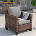 thumbnail image 4 of ACEGOSES 5-Piece Patio Sofa Set Brown Rattan Outdoor Furniture Set Three-Seat Sofa Ottomans Suiting Backyard, Poolside and Patio,Gray, 4 of 7