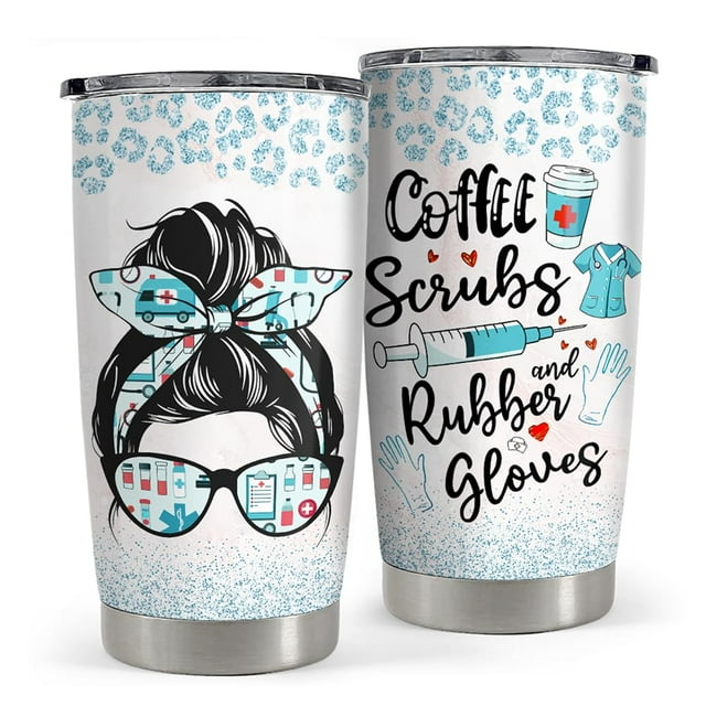 Vaso Térmico de Acero Inoxidable de 20oz SANDJEST para Enfermeras - Vaso de Viaje