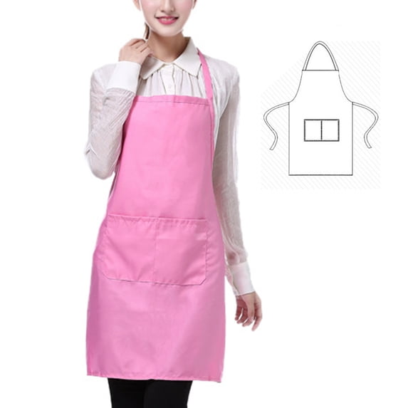 SAYFUT Soild Color Apron Adults Women Men Party Cooking Apron Kitchen Supplies