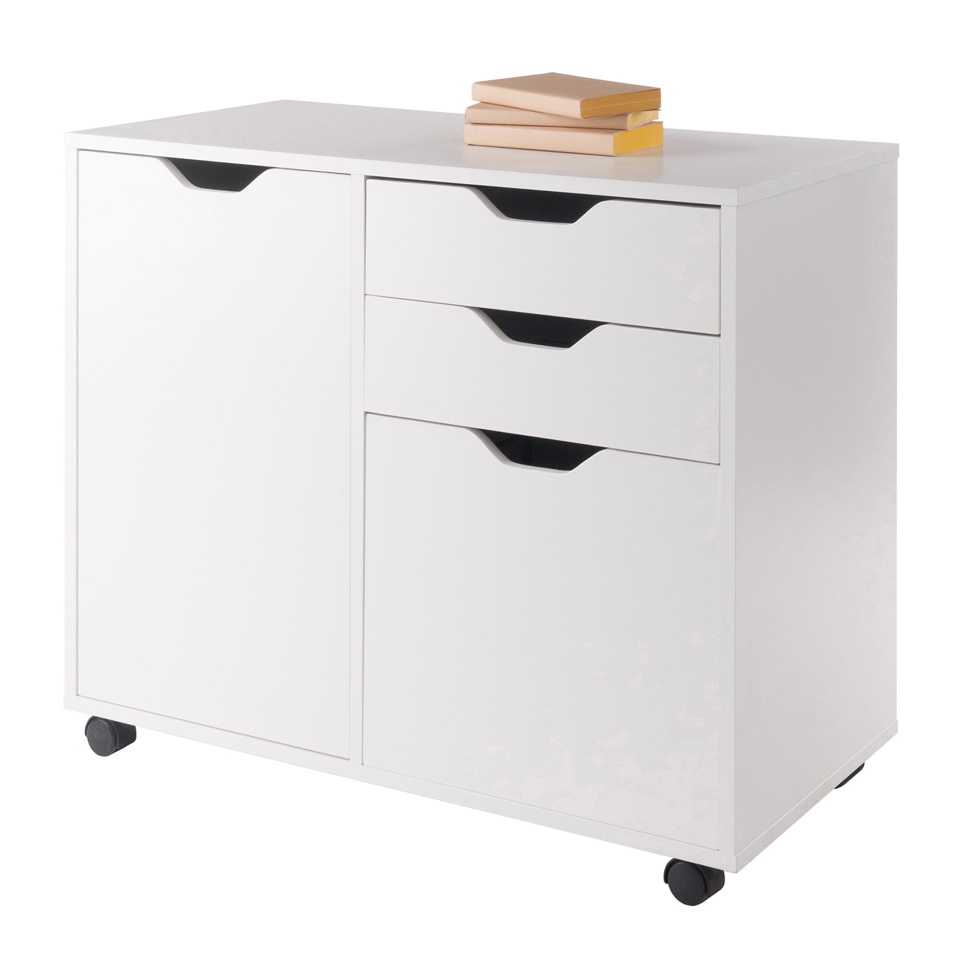 Winsome Halifax 2-Section Mobile Filing Cabinet 10431, White Finish