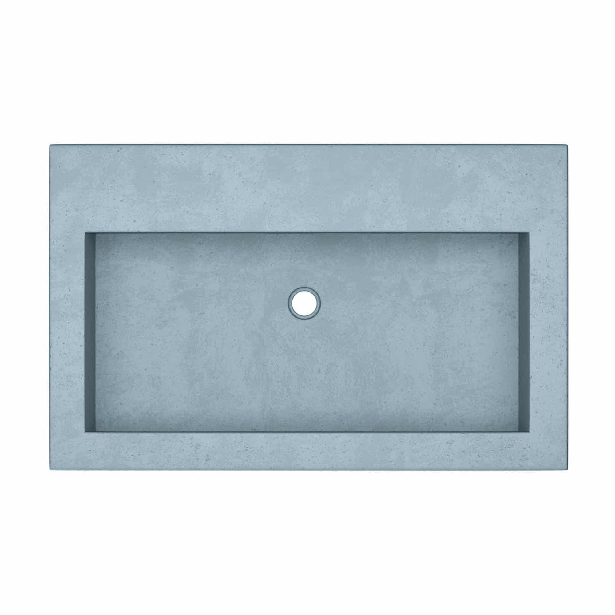 Native Trails NSL3019-SX Nativestone 30" Rectangular Concrete Drop In Bathroom Sink -