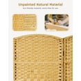 thumbnail image 4 of JOSTYLE 6ft. Tall Extra Wide Folding Privacy Screens with Diamond Double-Weave Room dividers and Freestanding Privacy Screens(Natural, 4-Panel), 4 of 5