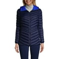 Lands' End Women's Wanderweight Ultralight Packable Hooded Long Down Jacket