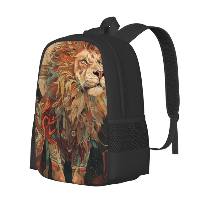 Disketp Majestic Cosmic Lion Mochila Minimalista de Gran Capacidad, Mochila de Viaje para Escuela, Trabajo o Uso Diario