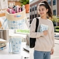 thumbnail image 5 of Large Capacity Folding Pencil Case, Cylinder Stand-Up Pen Pouch with Flip Top, Canvas Stationery Organizer Bag for Office Travel and Daily Use, 5 of 7