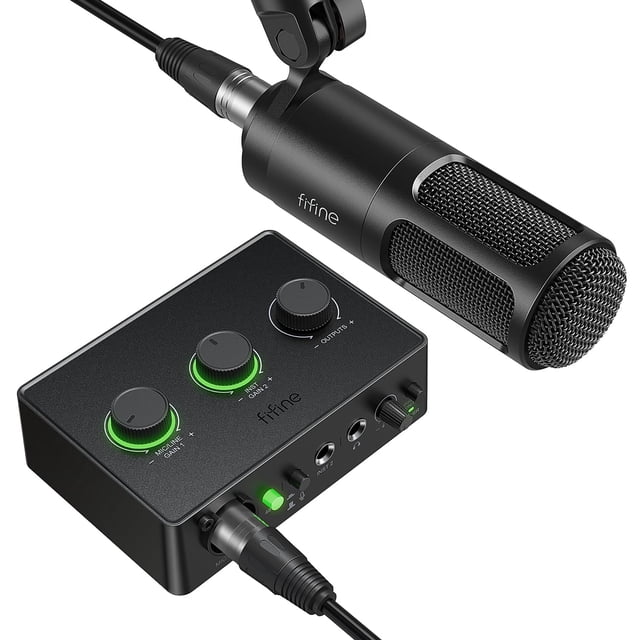 Paquete de equipo para podcasts, kit de grabación de música FIFINE