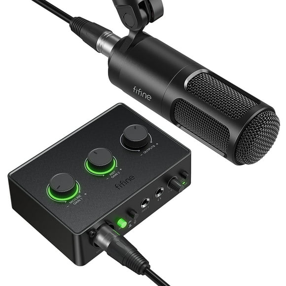 Paquete de equipo para podcasts, kit de grabación de música FIFINE