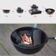 thumbnail image 3 of Eigraketly Olla de carbón para barbacoa, arrancador de olla de carbón de mango largo multifuncional de Metal negro Estufas de camping, 3 of 6