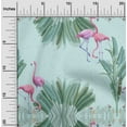 thumbnail image 2 of oneOone Cotton Poplin Twill Arctic Blue Fabric Tropical Flamingo Sewing Craft Projects Fabric Prints By Yard 56 Inch Wide, 2 of 4