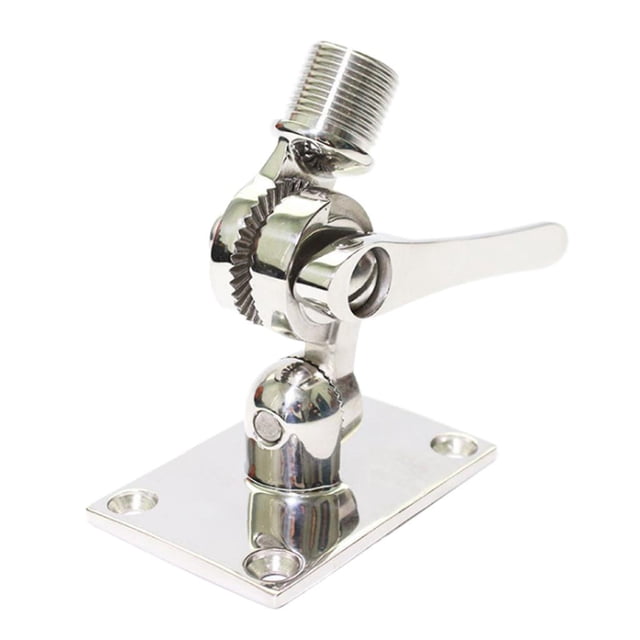 Soporte Ajustable DYNWAVEMX de Doble Eje de VHF de acero Inoxidable Duradero Base de antena marina