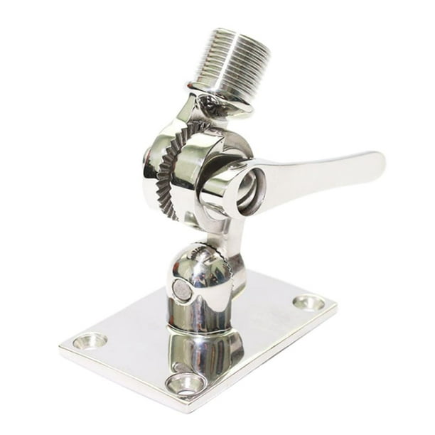 3-5 / 8 Inch 92mm Vhf Montaje de material acero Inoxidable Para Yate - Plata Cola Base de antena marina