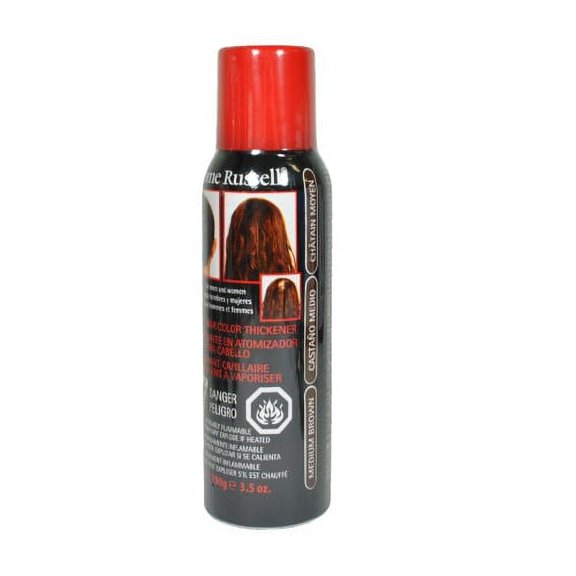 Jerome Russell Spray On Hair Color Thickener, Medium Brown, 3.5 Oz