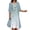Light Blue, variant on Women's Elegant Floral Chiffon Dress Casual Party Two Piece Ensemble Lightweight Breathable Light Blue L