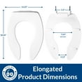thumbnail image 3 of STA-TITE Elongated Open Front Toilet Seat in White, 3 of 7