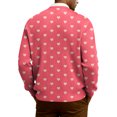 thumbnail image 4 of QHRMKOG Mens Cardigan Romantic Valentine's Day Heart Cardigan Sweaters Graphic Relaxed Fit Long Sleeve V Neck Button Up Cardigan Trendy Ribbed Knit Sweater Red 5XL, 4 of 7