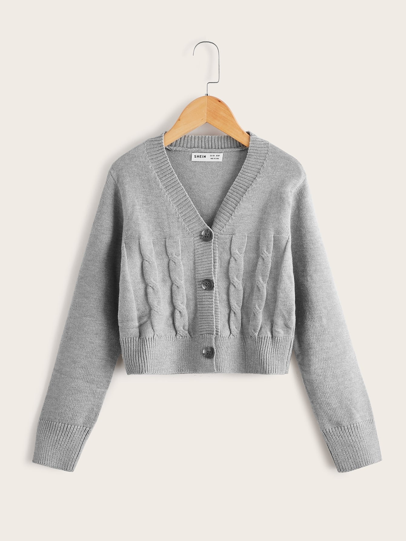 H&M Knitted Cardigan light grey casual look Fashion Knitwear Knitted Cardigan 