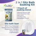 Sitz Bath Soak Kit 2in1 Seat with Epsom Salt Blend by Fivona
