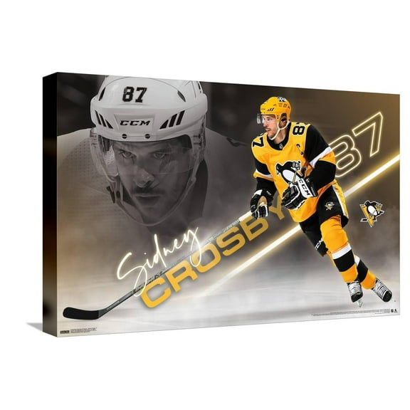NHL Pittsburgh Penguins - Sidney Crosby 21 Canvas Wall Poster, 14.725" x 22.375"