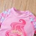 thumbnail image 6 of lnmuld Girls Swimsuit Set Pink Scale Print Short Sleeve Guard & Shorts Size:4-5 Years, 6 of 7