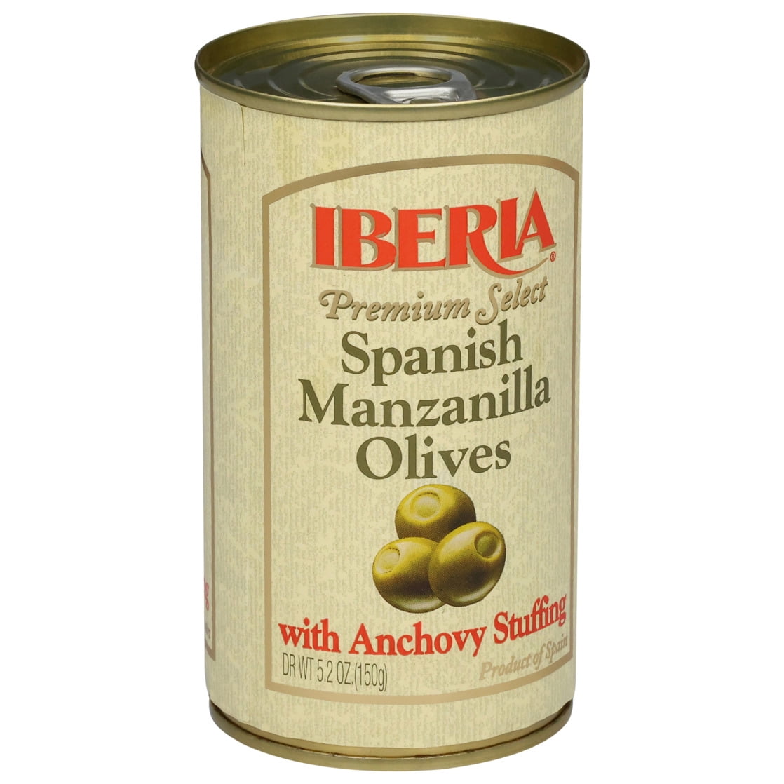 Iberia Premium Select Spanish Manzanilla Olives with Anchovy Stuffing 5.2 oz